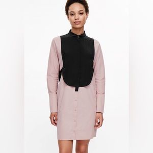 COS Dress with detachable bib in dusty pink Size 4